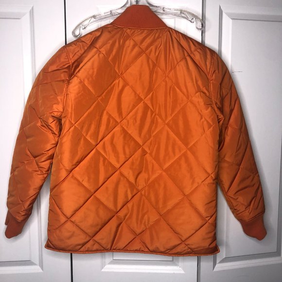 New Robert Graham Reversible Puffer Jacket Orange and Camo - Picture 3 of 14